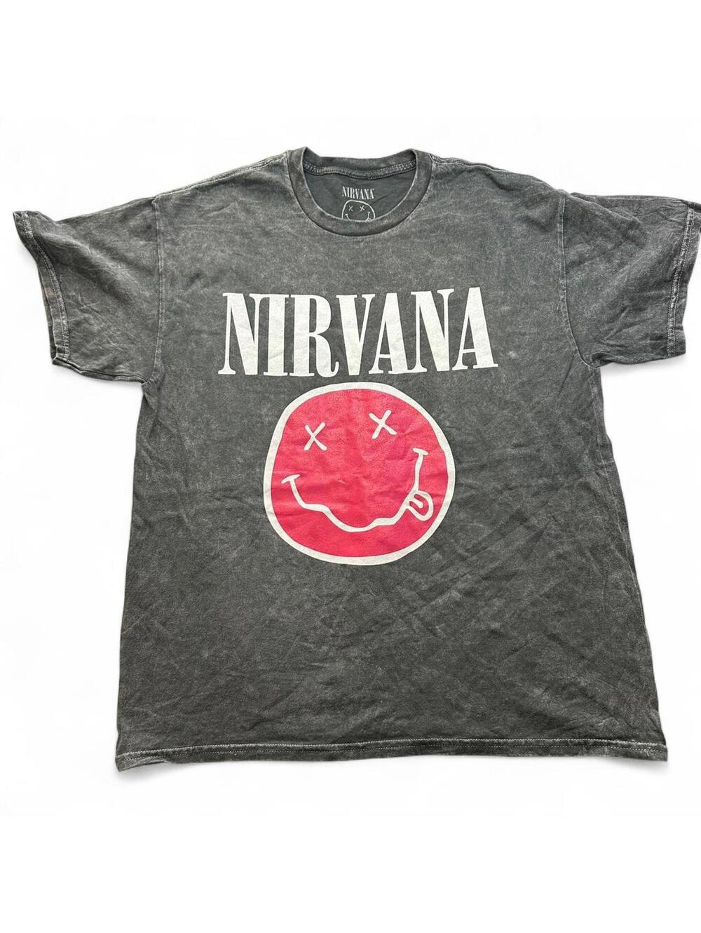 L Nirvana Live '93 Tour T-Shirt (Smiley)